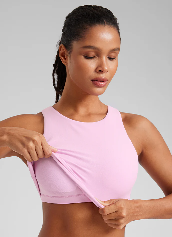 Butterluxe High Neck Built in Bra Tank - Image 22