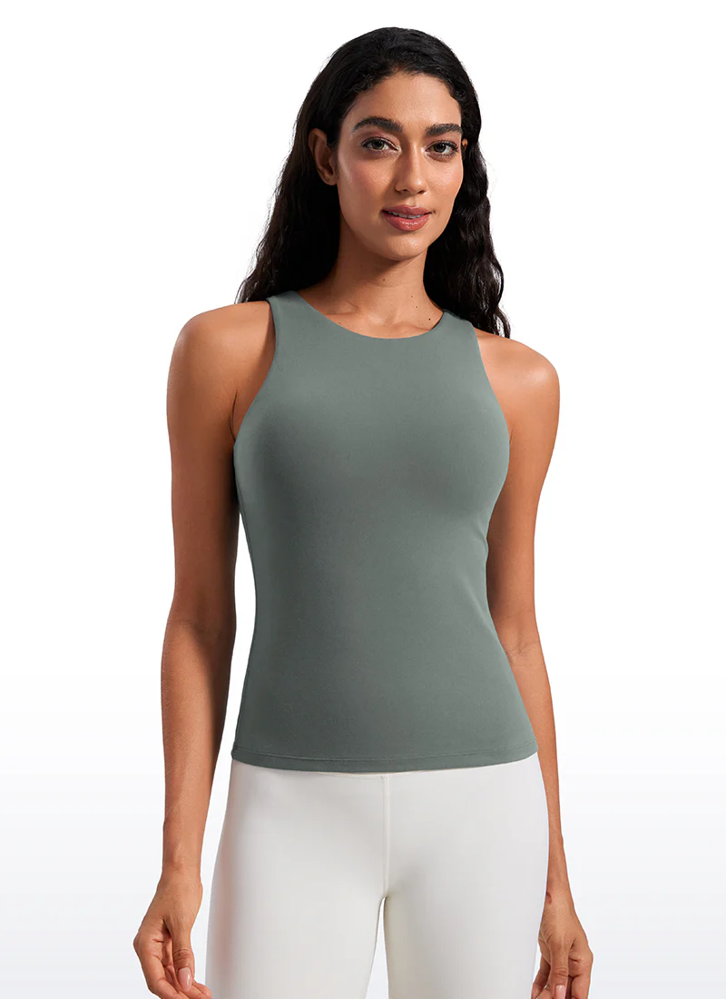 Butterluxe Built in Bra Scoop Neck Tank