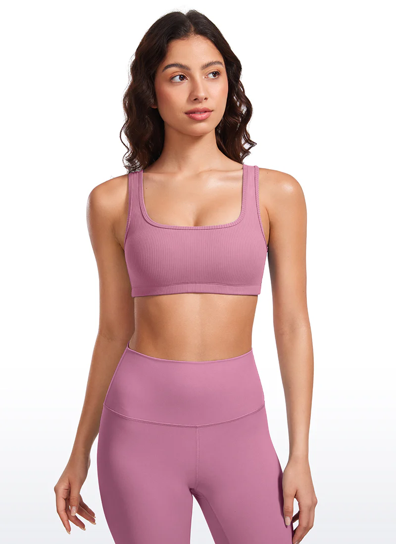Ribbed Square Neck Padded Mini Bra - Image 30