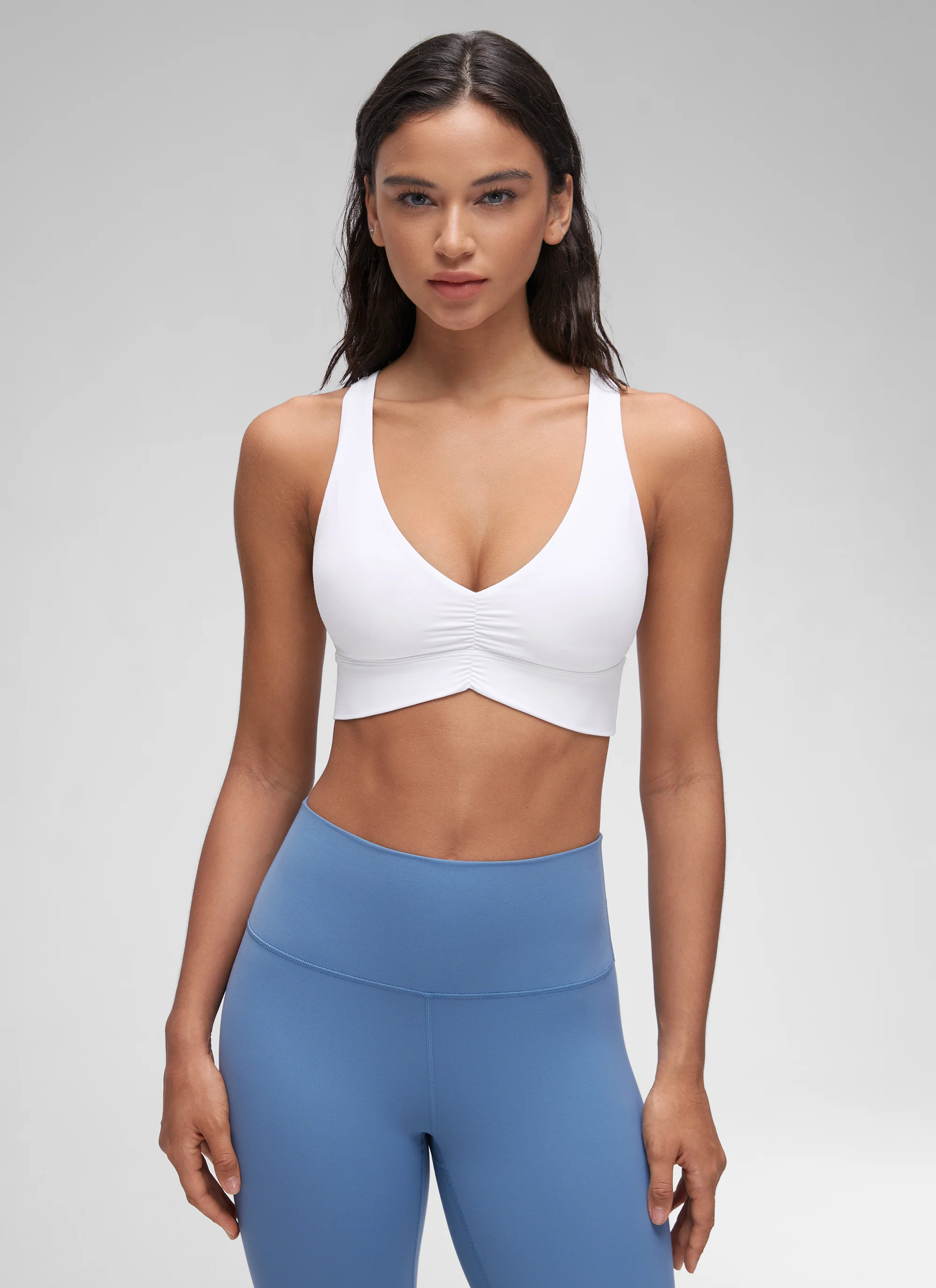 Butterluxe V Neck Ruched Longline Bras - Image 20