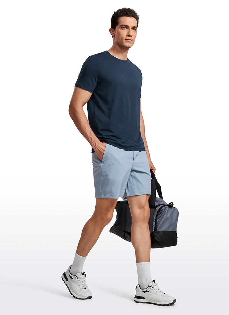 Quick Dry High Crewneck Short Sleeves Shirts - Image 19