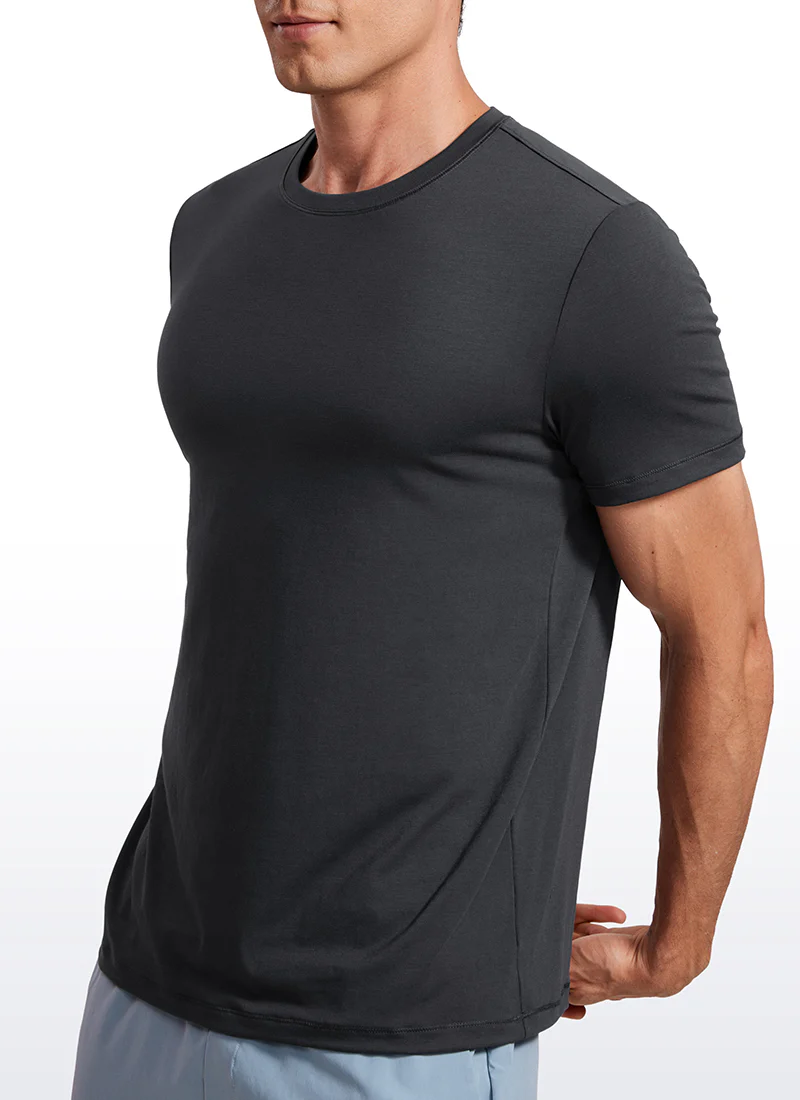 Quick Dry High Crewneck Short Sleeves Shirts - Image 32