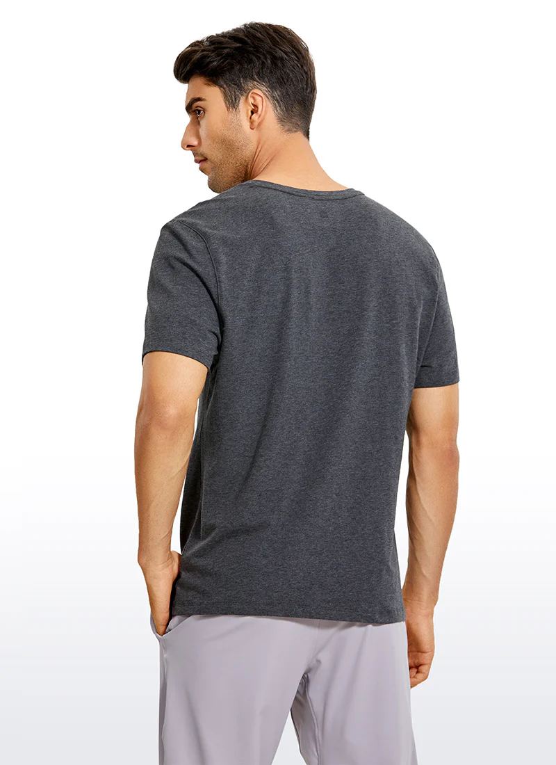 Pima Cotton Short Sleeve V Neck - Image 12