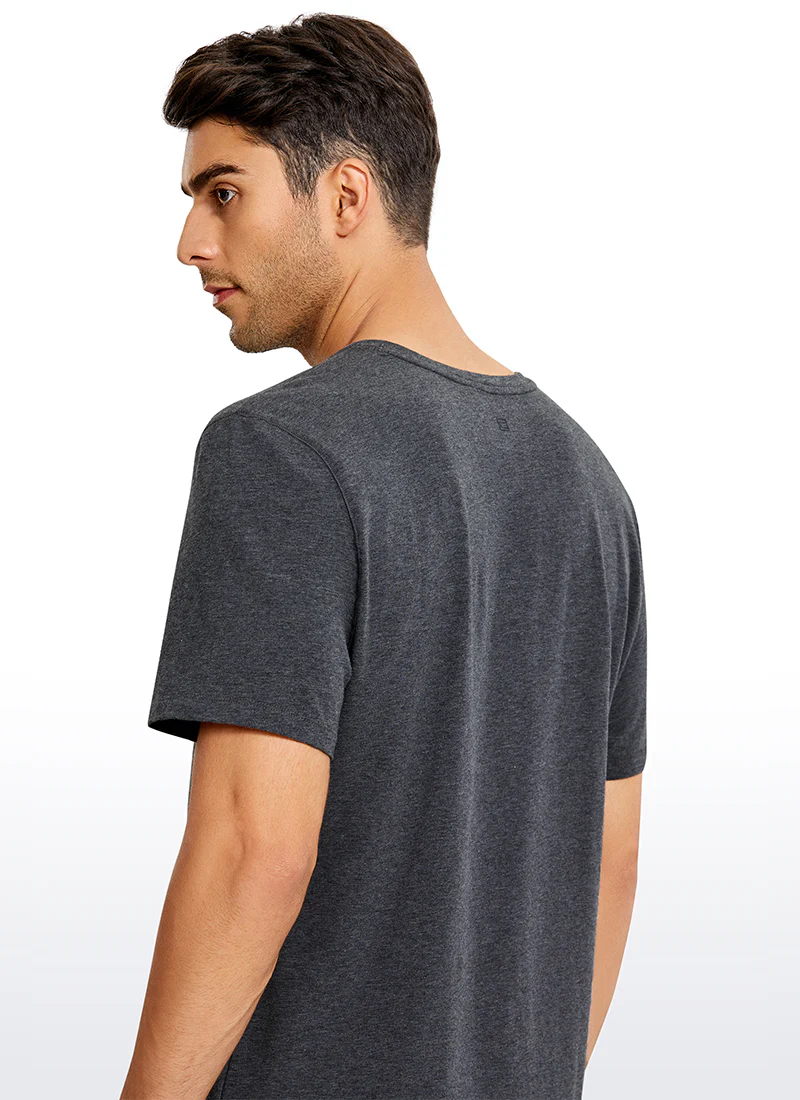 Pima Cotton Short Sleeve V Neck - Image 13