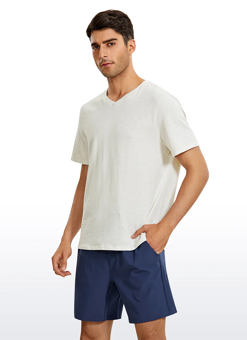 Pima Cotton Short Sleeve V Neck - Image 14
