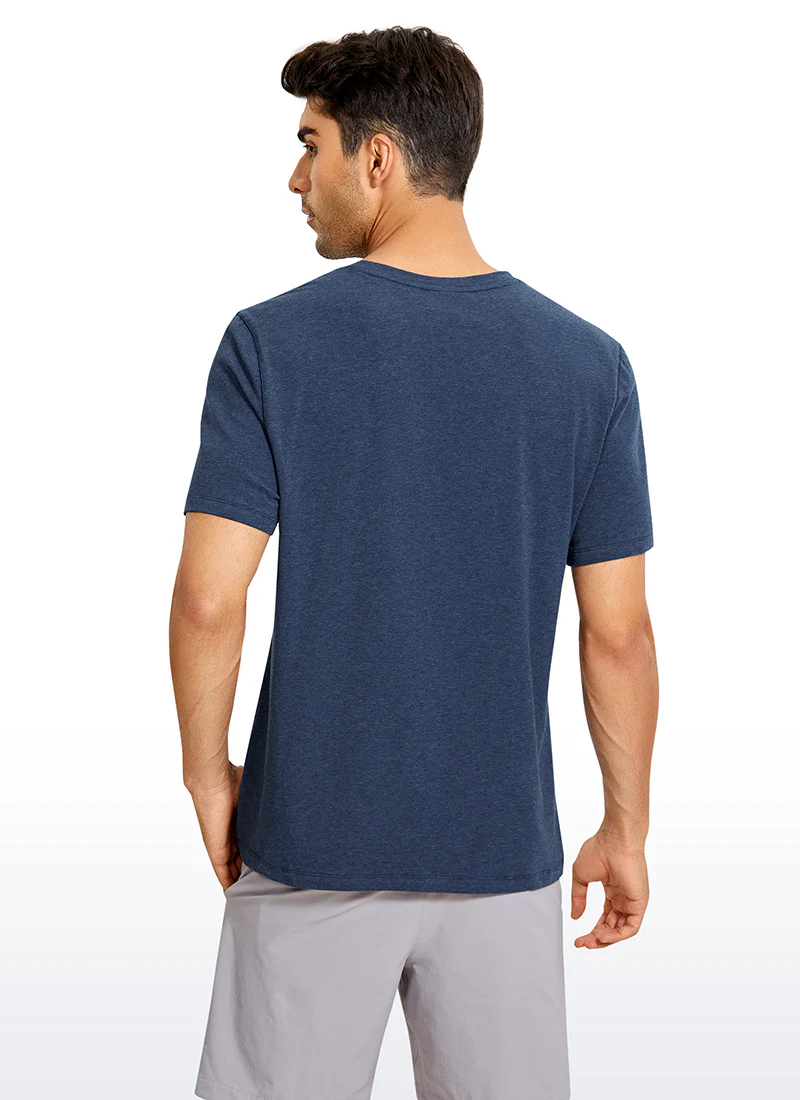 Pima Cotton Short Sleeve V Neck - Image 5