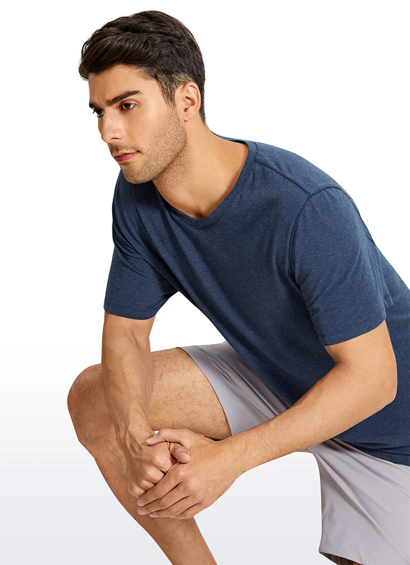 Pima Cotton Short Sleeve V Neck - Image 6
