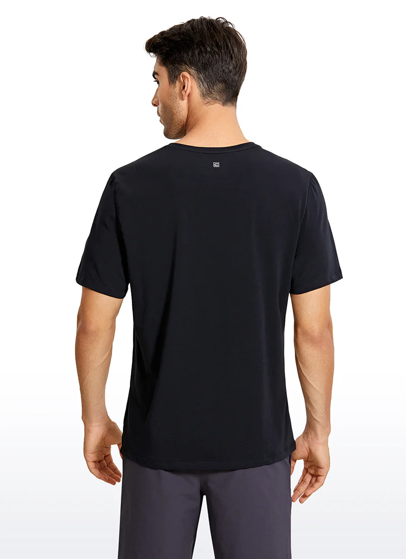 Pima Cotton Short Sleeve V Neck - Image 8