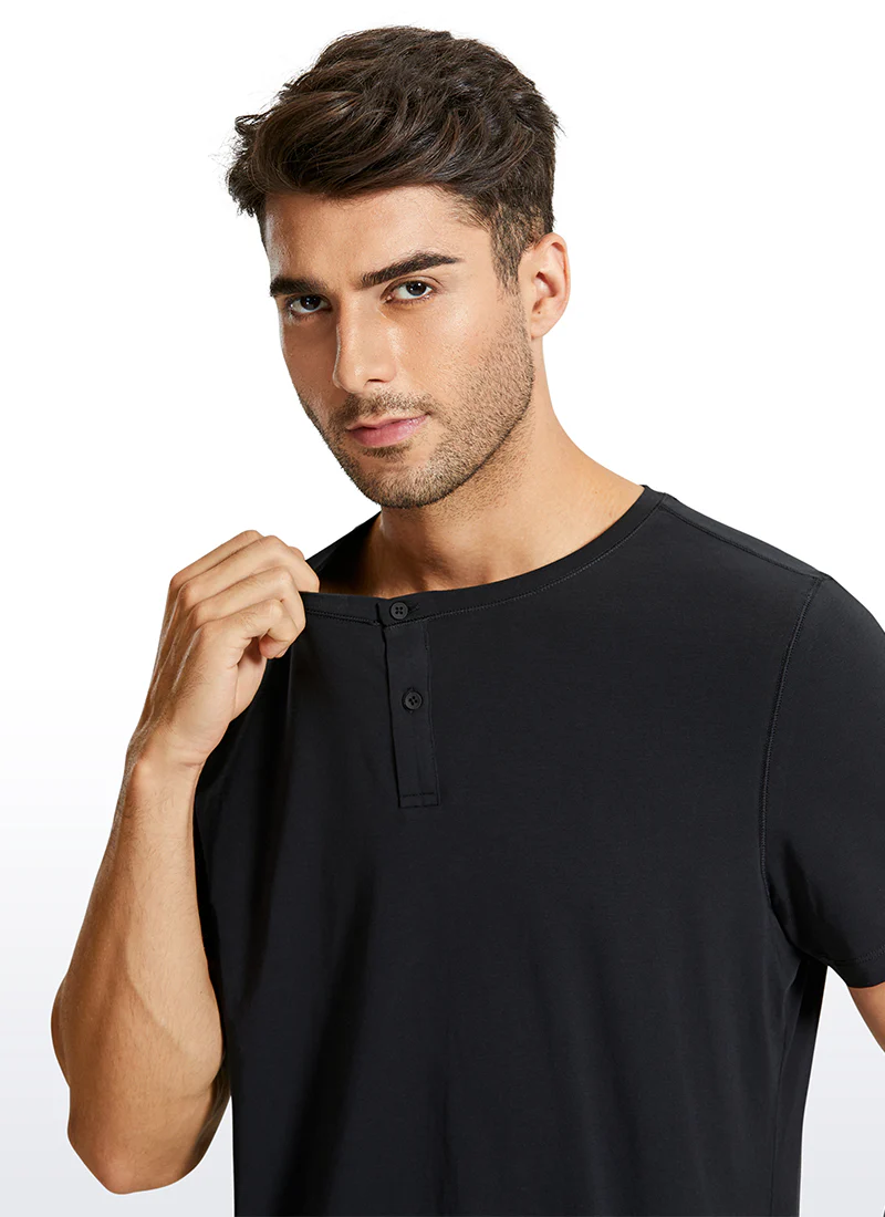 Pima Cotton Henley Short Sleeves - Image 11