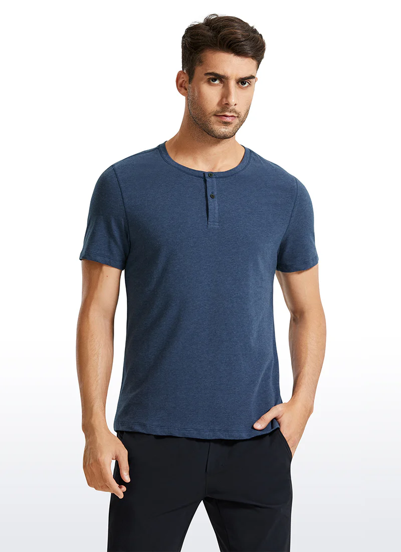 Pima Cotton Henley Short Sleeves - Image 5