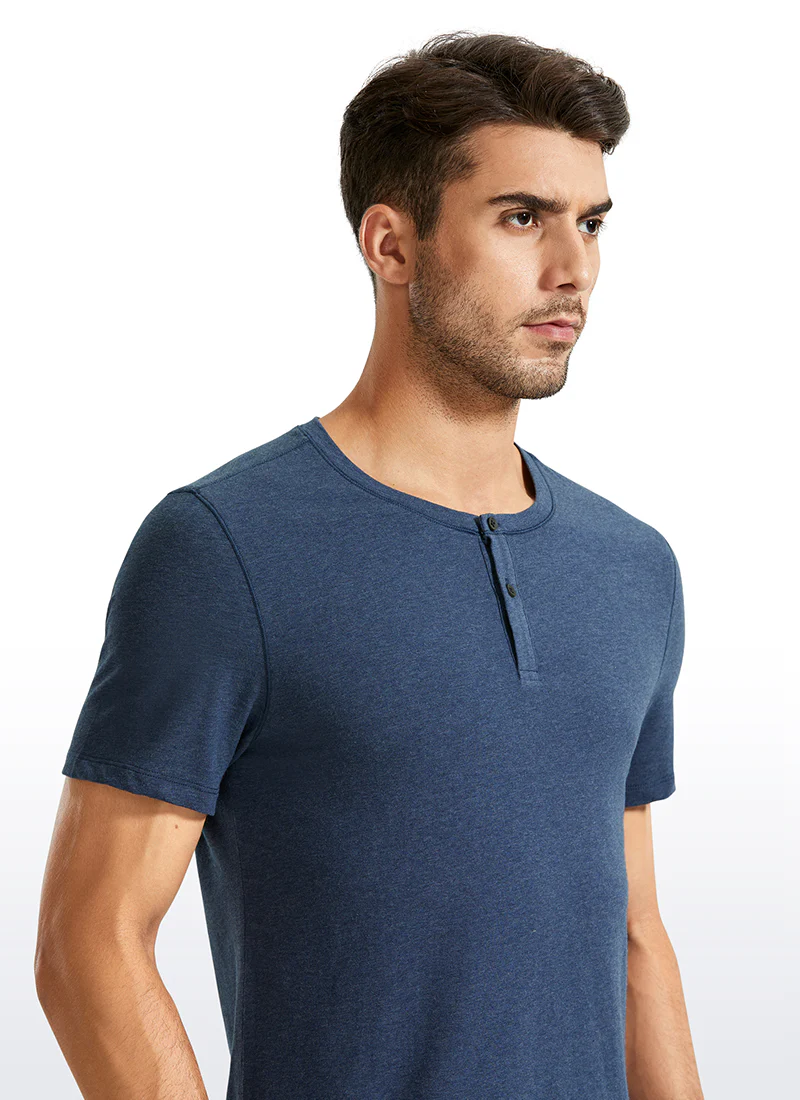 Pima Cotton Henley Short Sleeves - Image 7