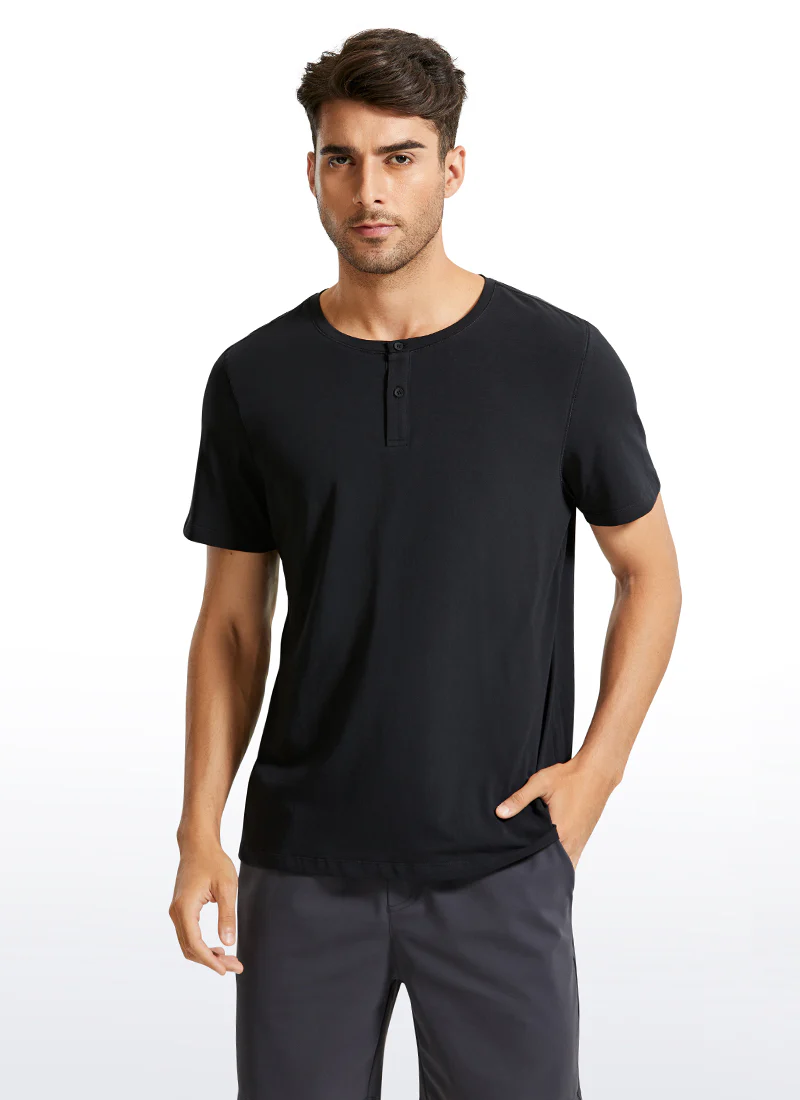 Pima Cotton Henley Short Sleeves - Image 8