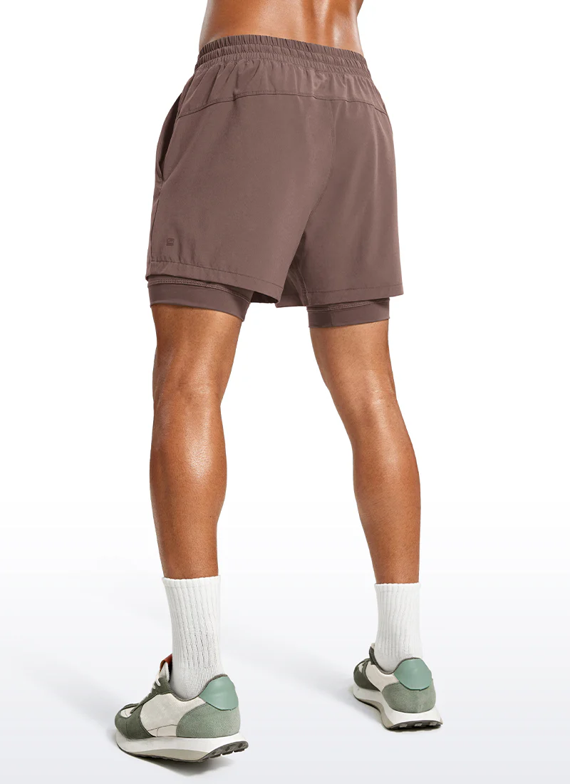 Feathery-Fit 2 in 1 Athletic Shorts 5''- with Pockets & Long Liner - Image 42