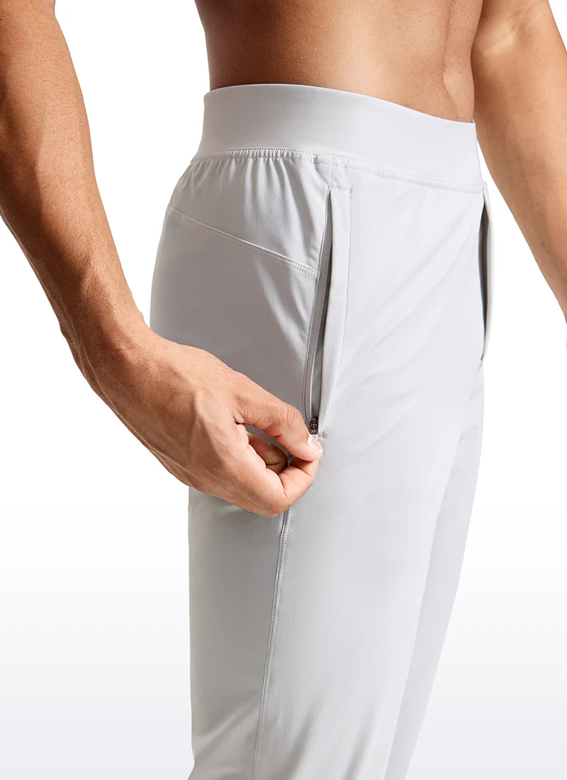 Lightweight Quick Dry Slim-Fit Joggers 31"-Zipper Pockets - Image 26