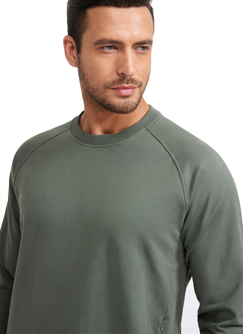 French Terry Pullover Sweatshirts with Zip Pockets - Image 10