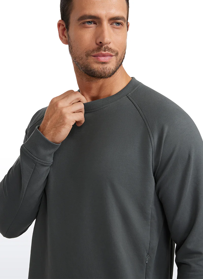 French Terry Pullover Sweatshirts with Zip Pockets - Image 13