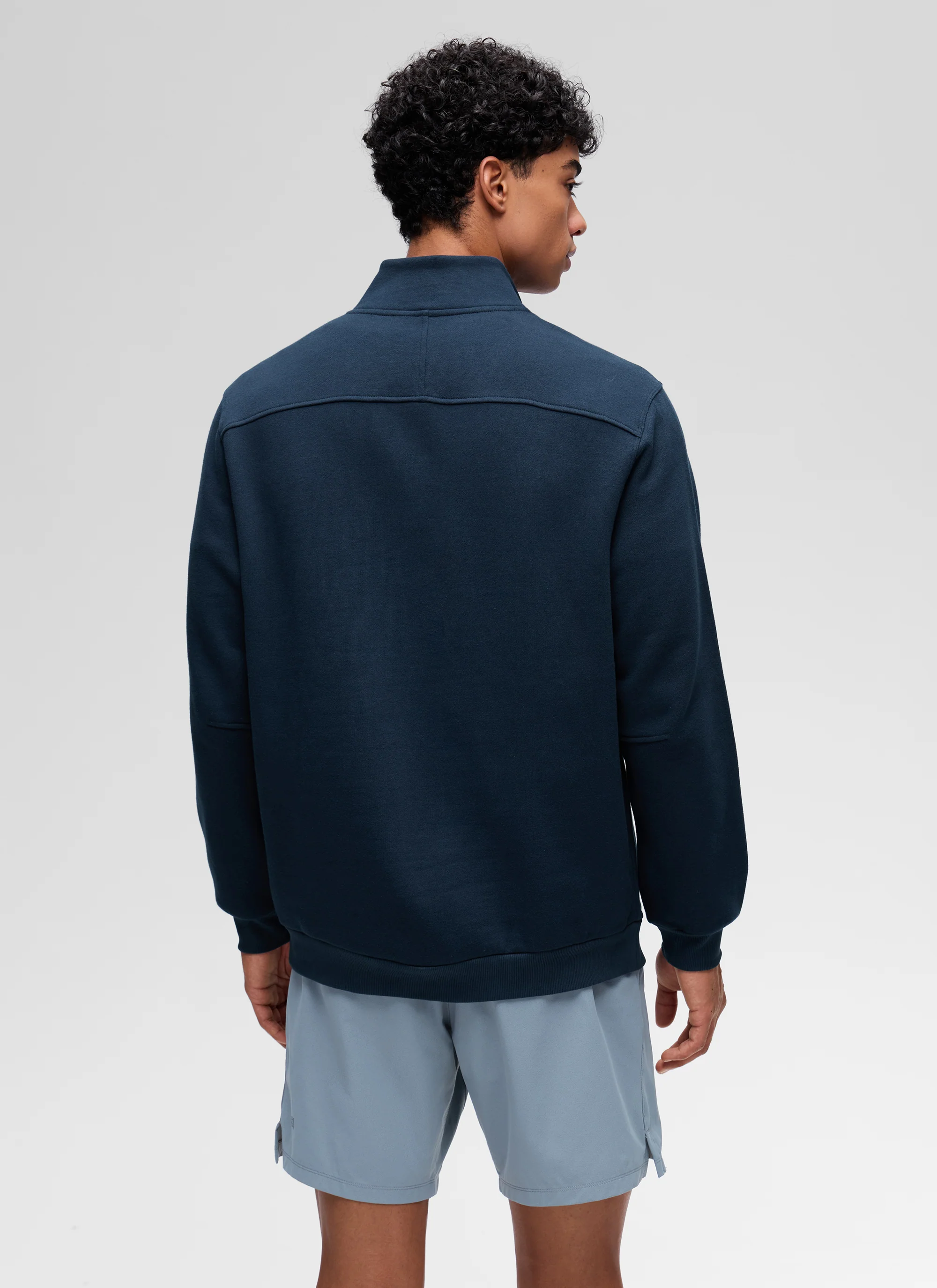 Fleece Lined Half Zip Sweatshirts Mock Neck - Image 25