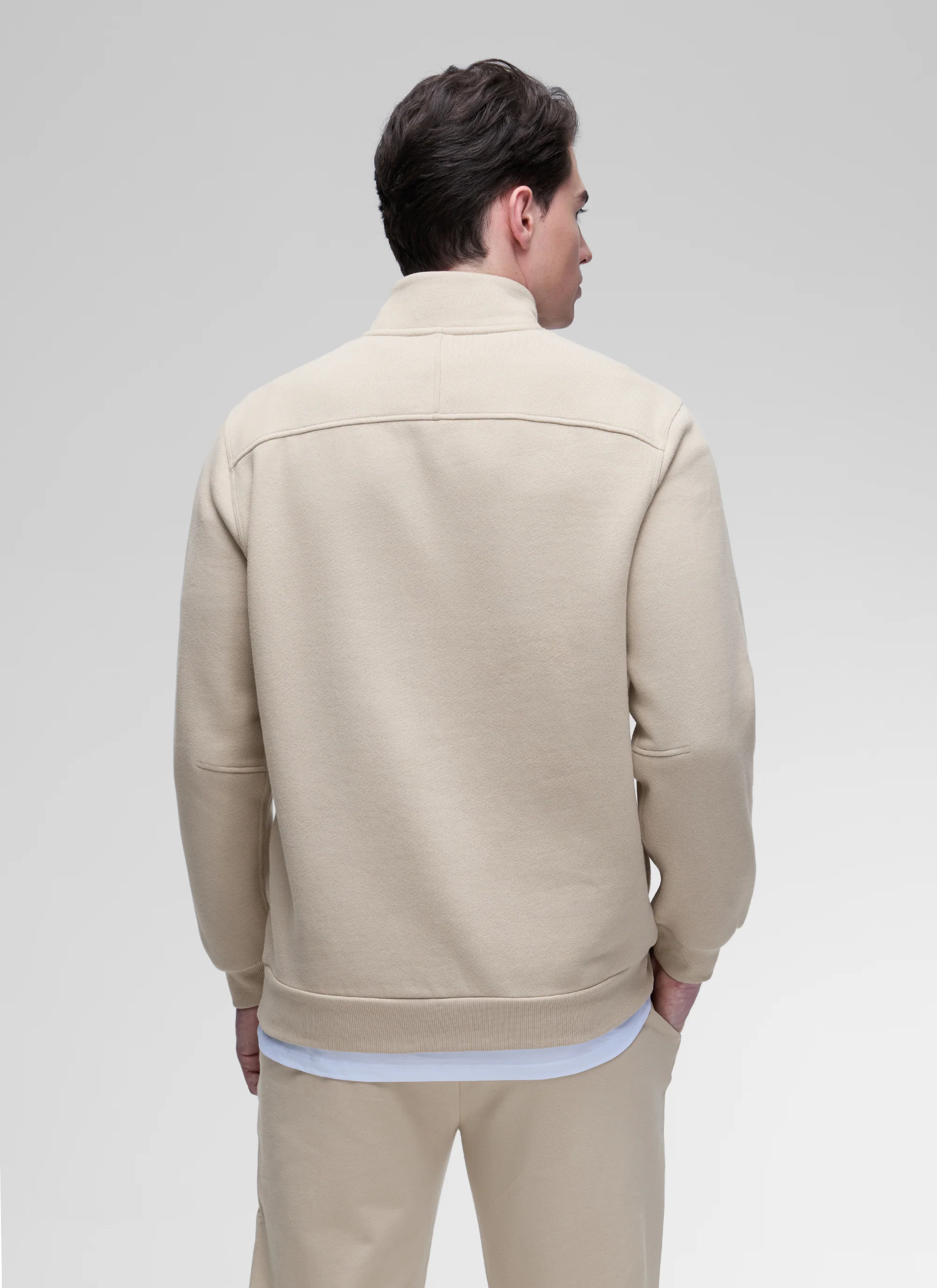 Fleece Lined Half Zip Sweatshirts Mock Neck - Image 33