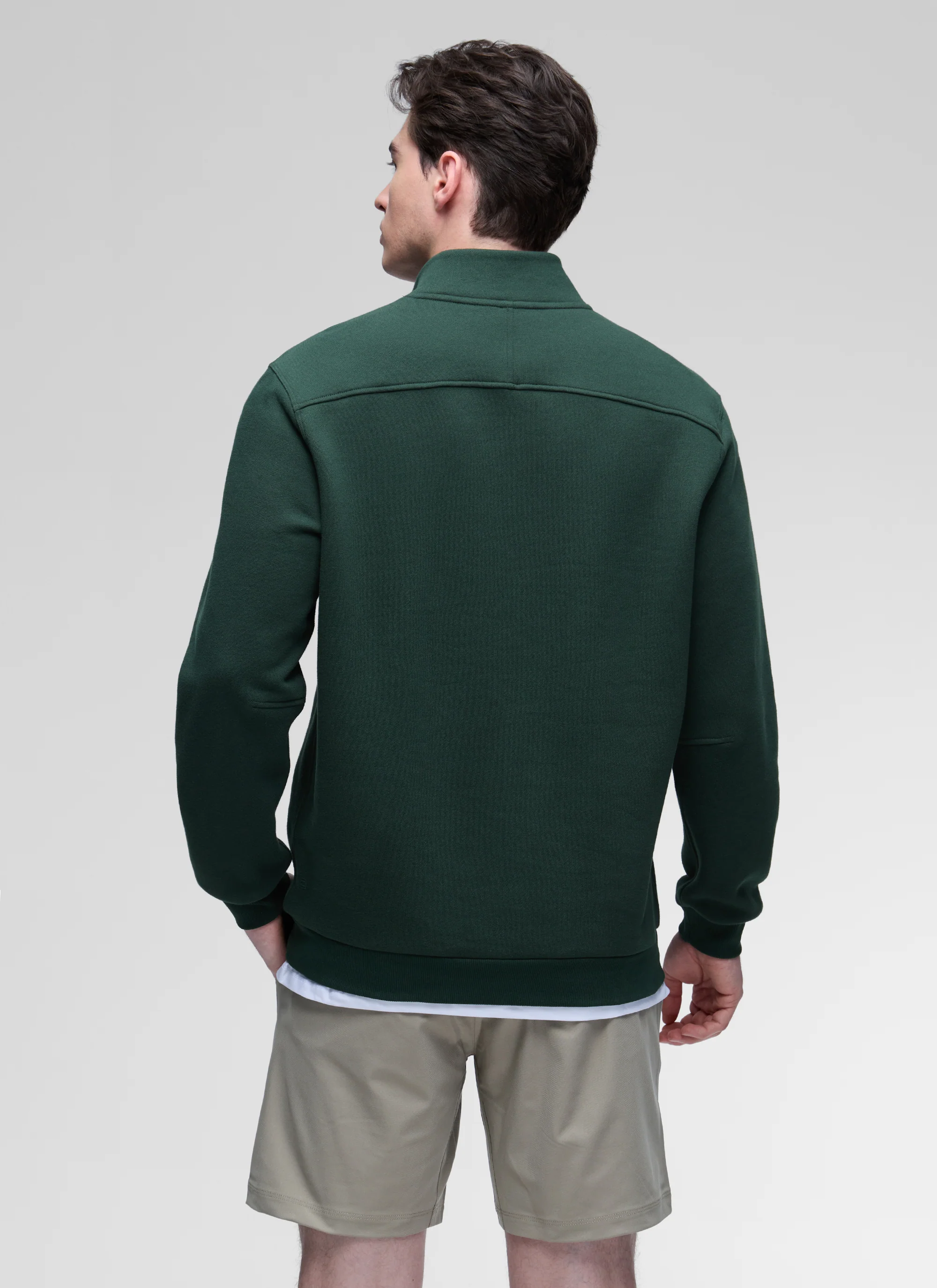 Fleece Lined Half Zip Sweatshirts Mock Neck - Image 37