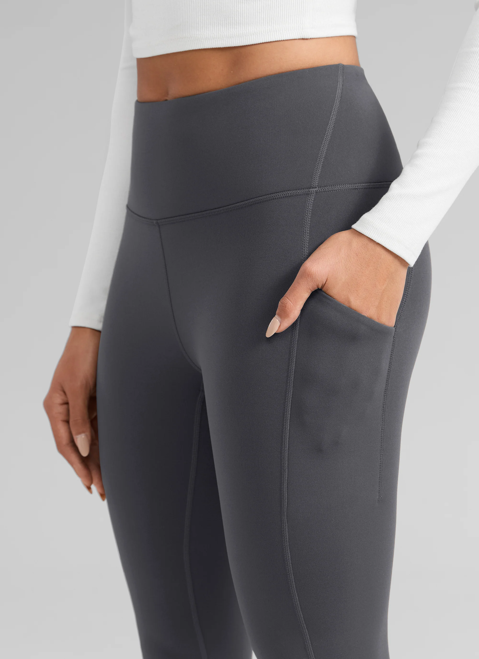 Water Resistant Fleece Lined Pocket Legging 28" - Image 19
