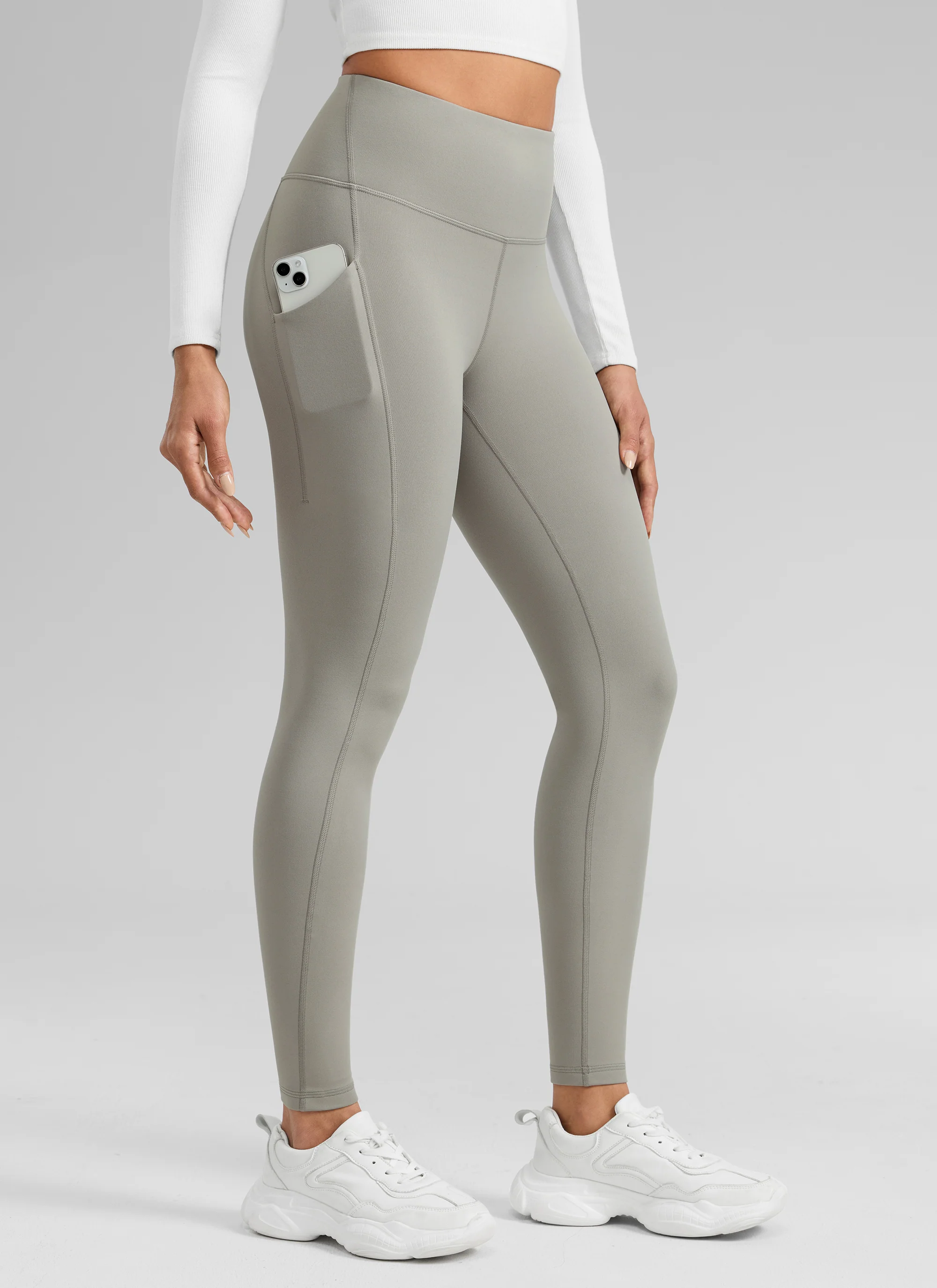 Water Resistant Fleece Lined Pocket Legging 28" - Image 29