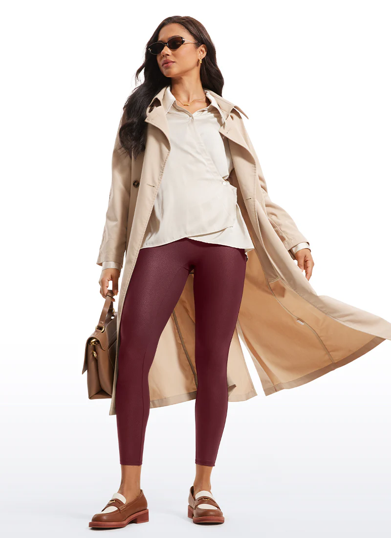 Faux Leather No Front Seam Legging 25'' - Image 31
