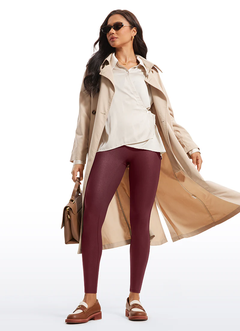 Faux Leather No Front Seam Legging 28'' - Image 24