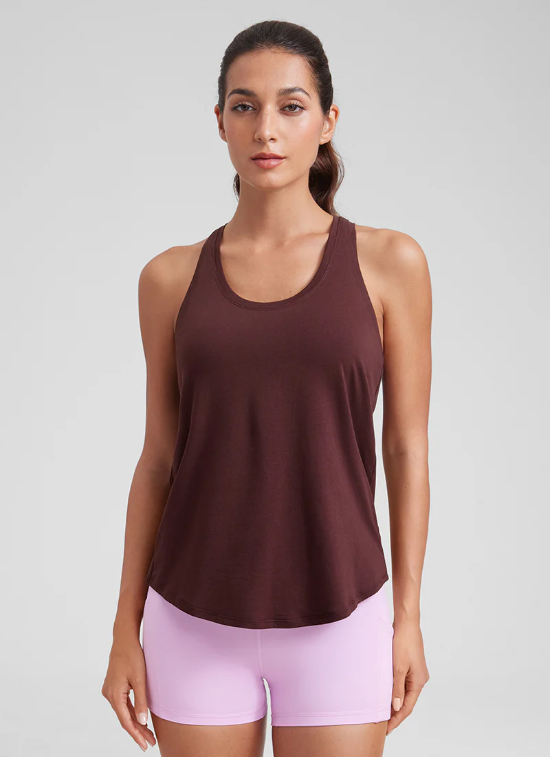 Pima Cotton Hip Length Racerback Tank - Image 14