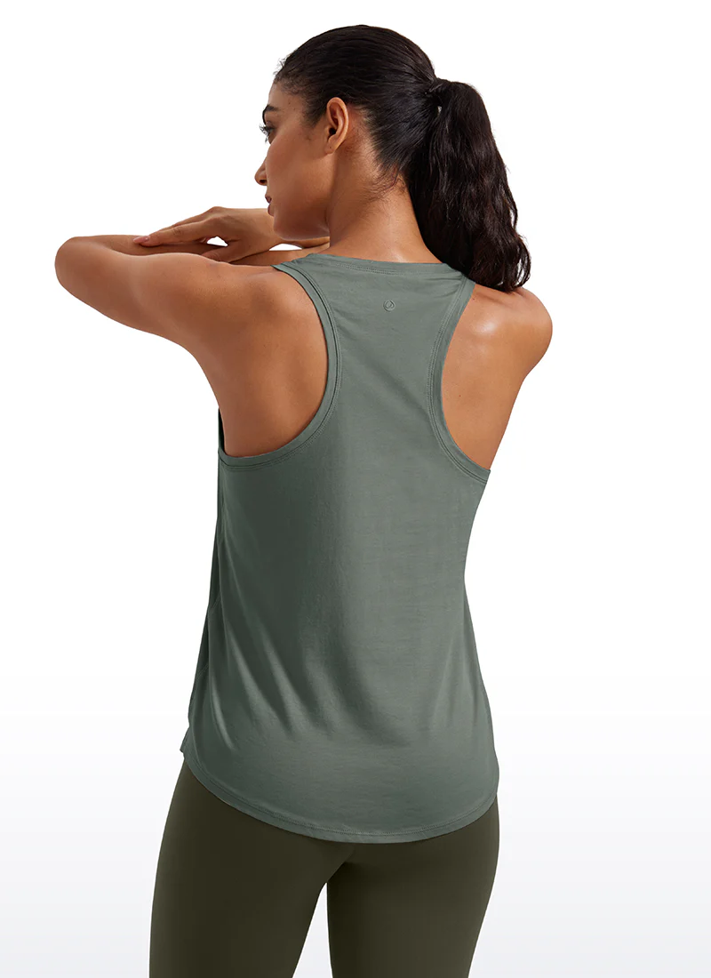 Pima Cotton Hip Length Racerback Tank - Image 21