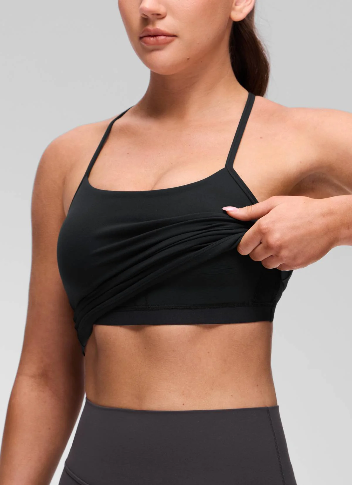 Butterluxe Waist Length Y Back Built in Bra Tank - Image 16
