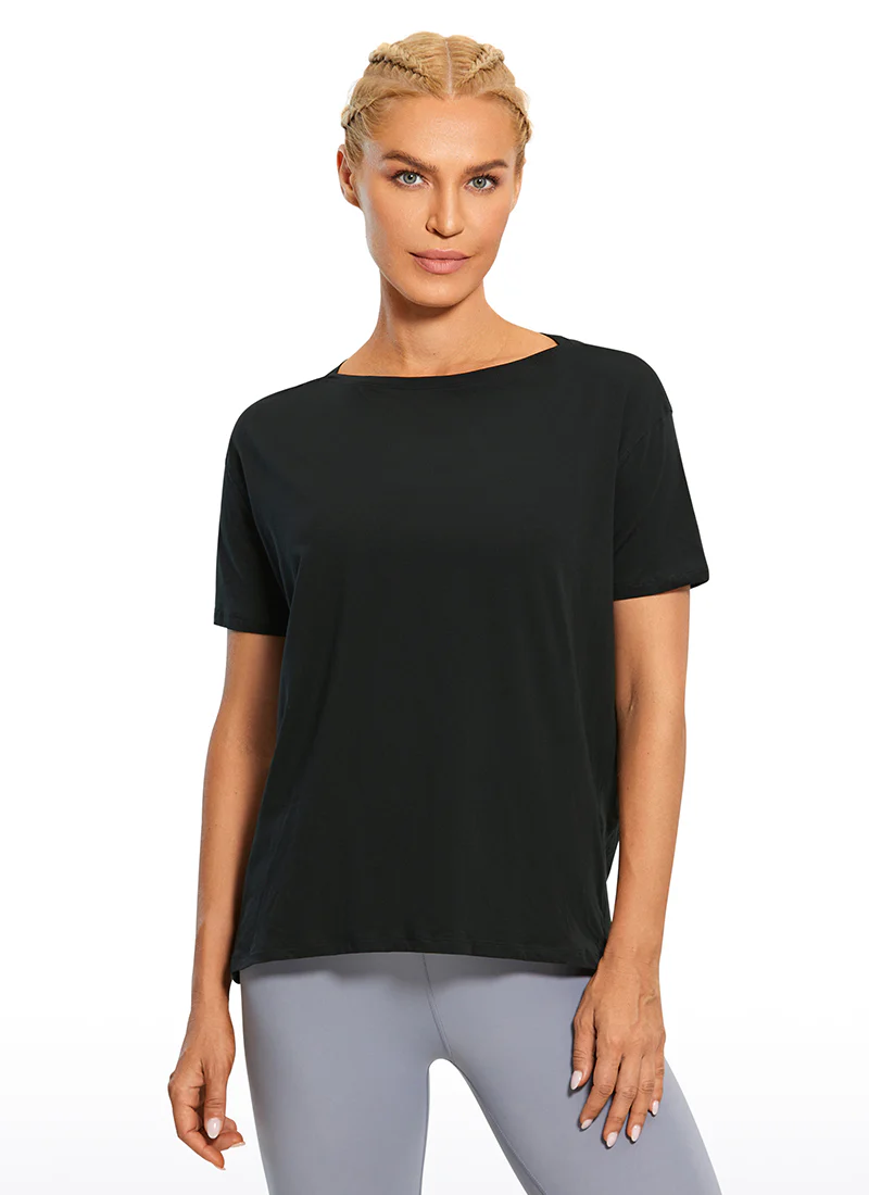 Pima Cotton Boat Neck Short Sleeve - Image 8