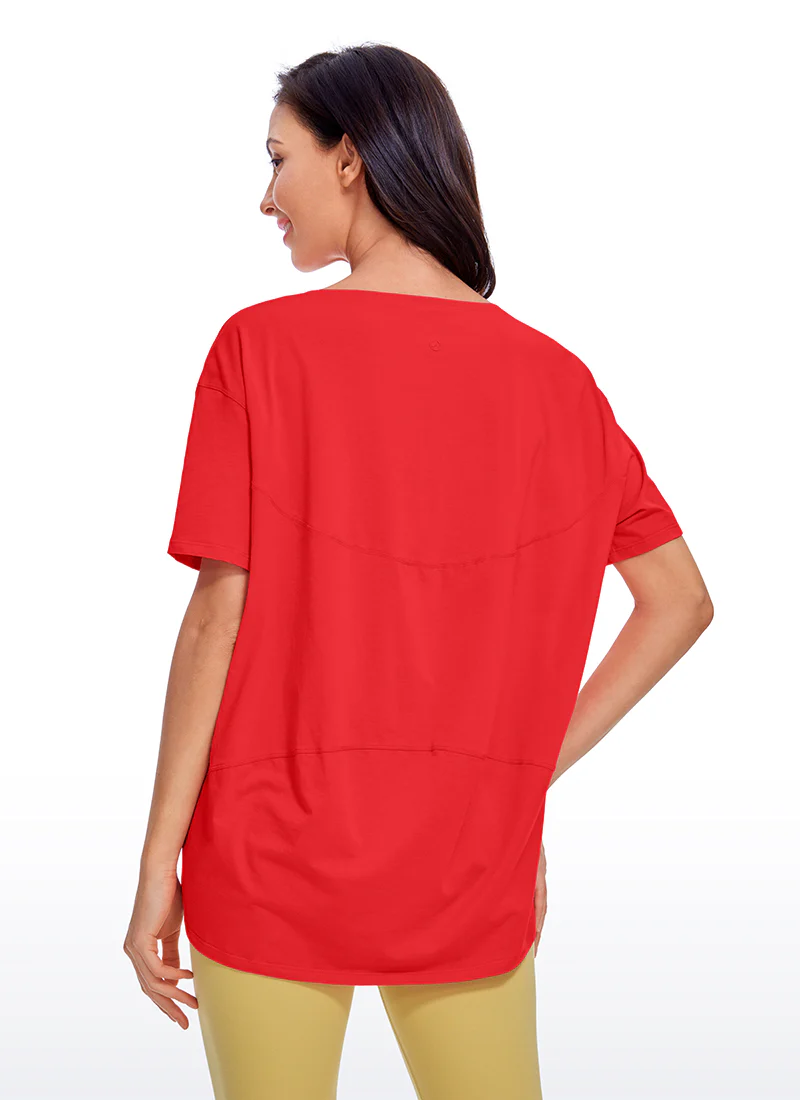 Pima Cotton Boat Neck Short Sleeve - Image 2