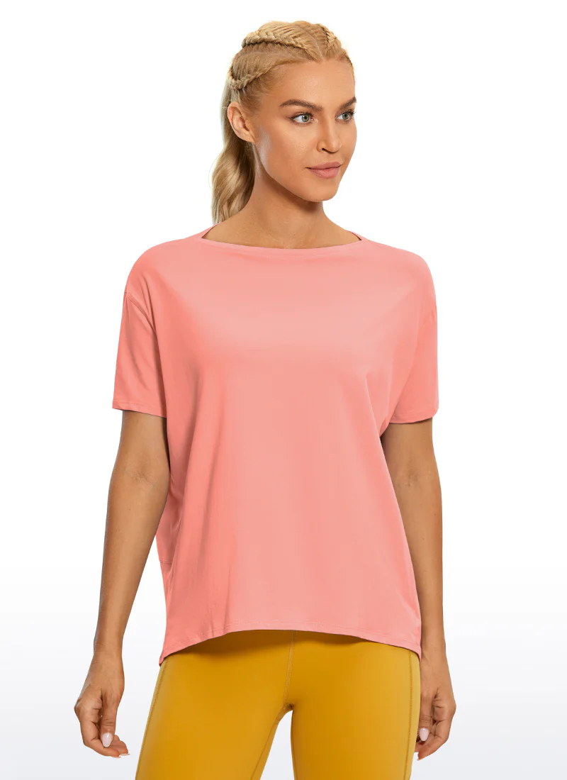 Pima Cotton Boat Neck Short Sleeve - Image 12