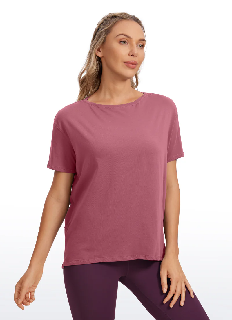 Pima Cotton Boat Neck Short Sleeve - Image 5