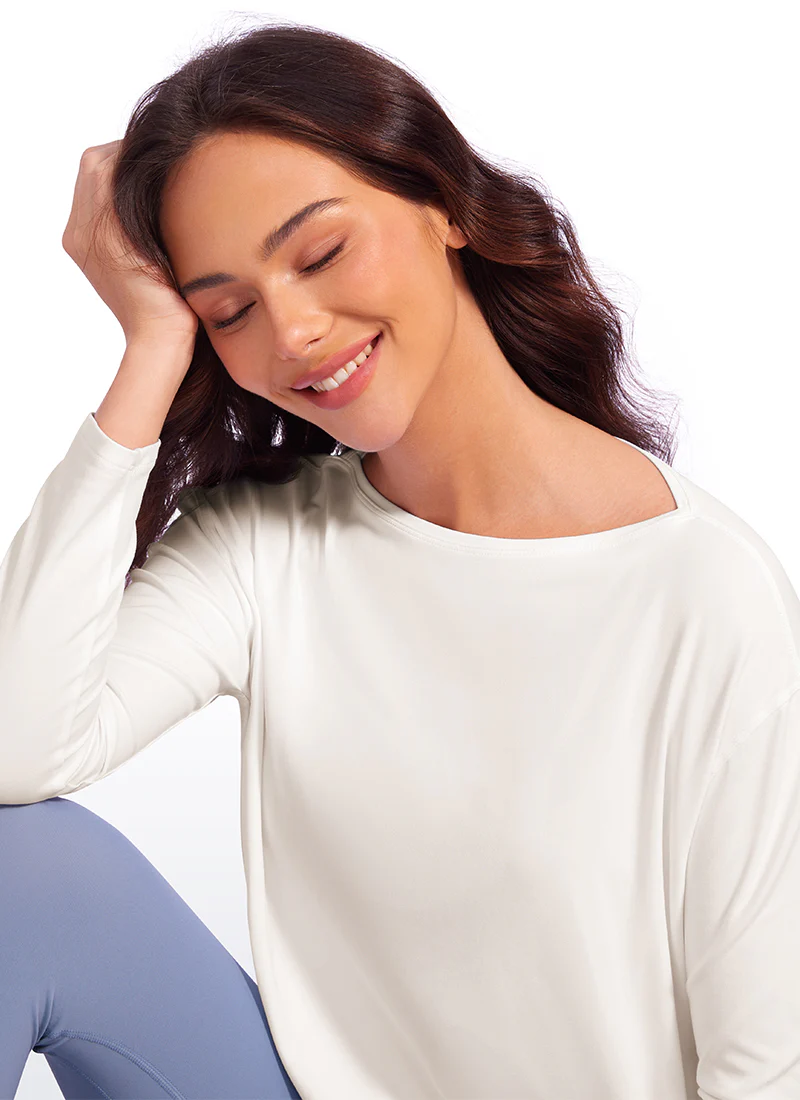 Butterluxe-Light Hip Length Back Hem Long Sleeves - Image 19