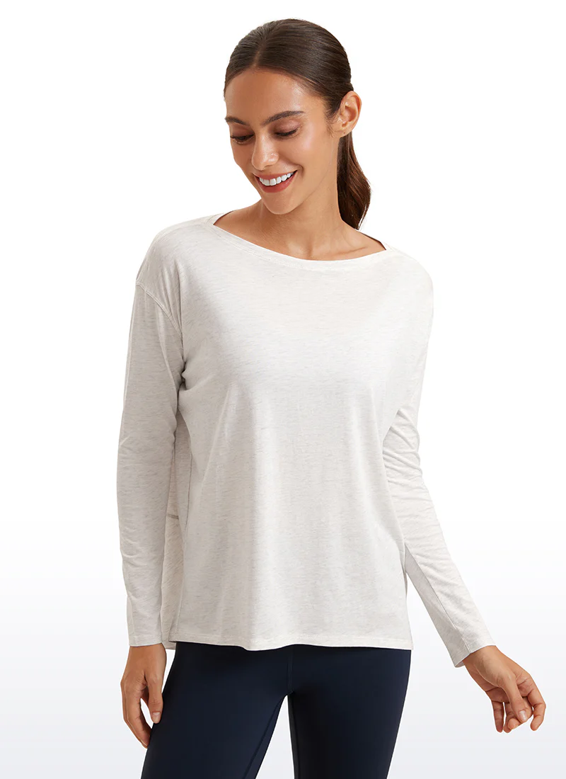 Pima Cotton Boat Neck Long Sleeve - Image 20