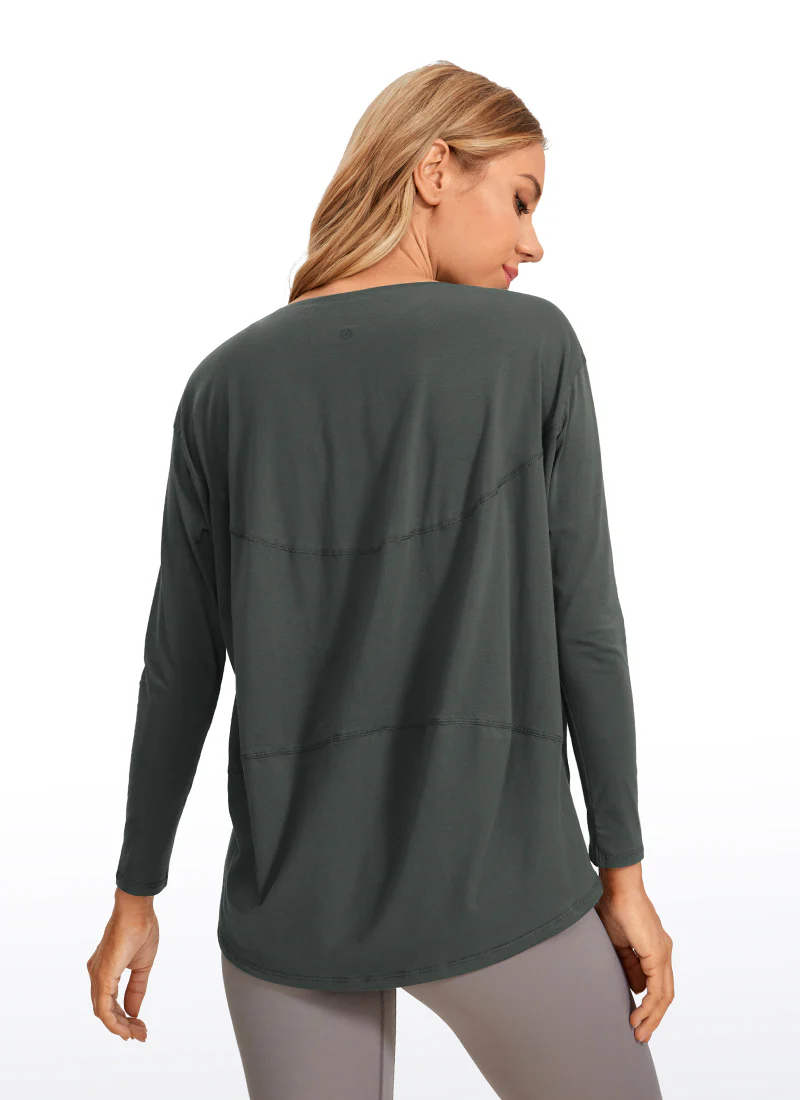 Pima Cotton Boat Neck Long Sleeve - Image 33