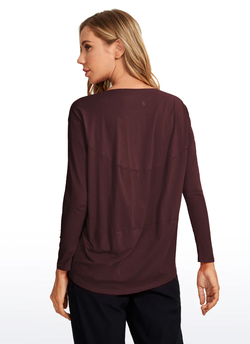 Pima Cotton Boat Neck Long Sleeve - Image 17