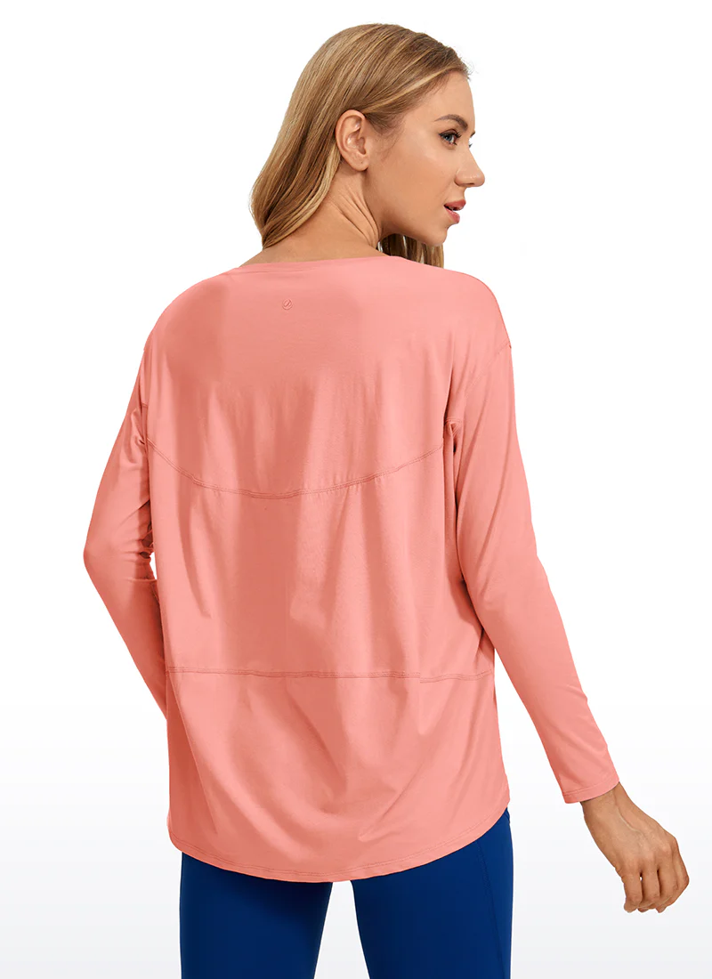 Pima Cotton Boat Neck Long Sleeve - Image 2