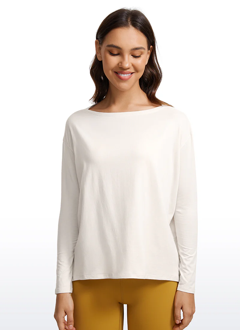 Pima Cotton Boat Neck Long Sleeve - Image 27