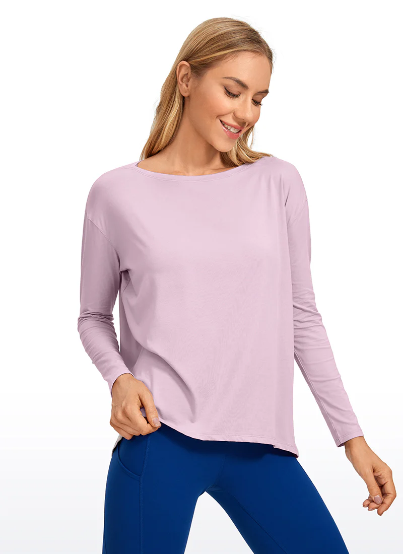 Pima Cotton Boat Neck Long Sleeve - Image 31