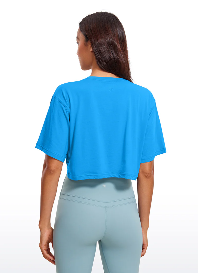 Pima Cotton Cropped Short Sleeve - Image 23