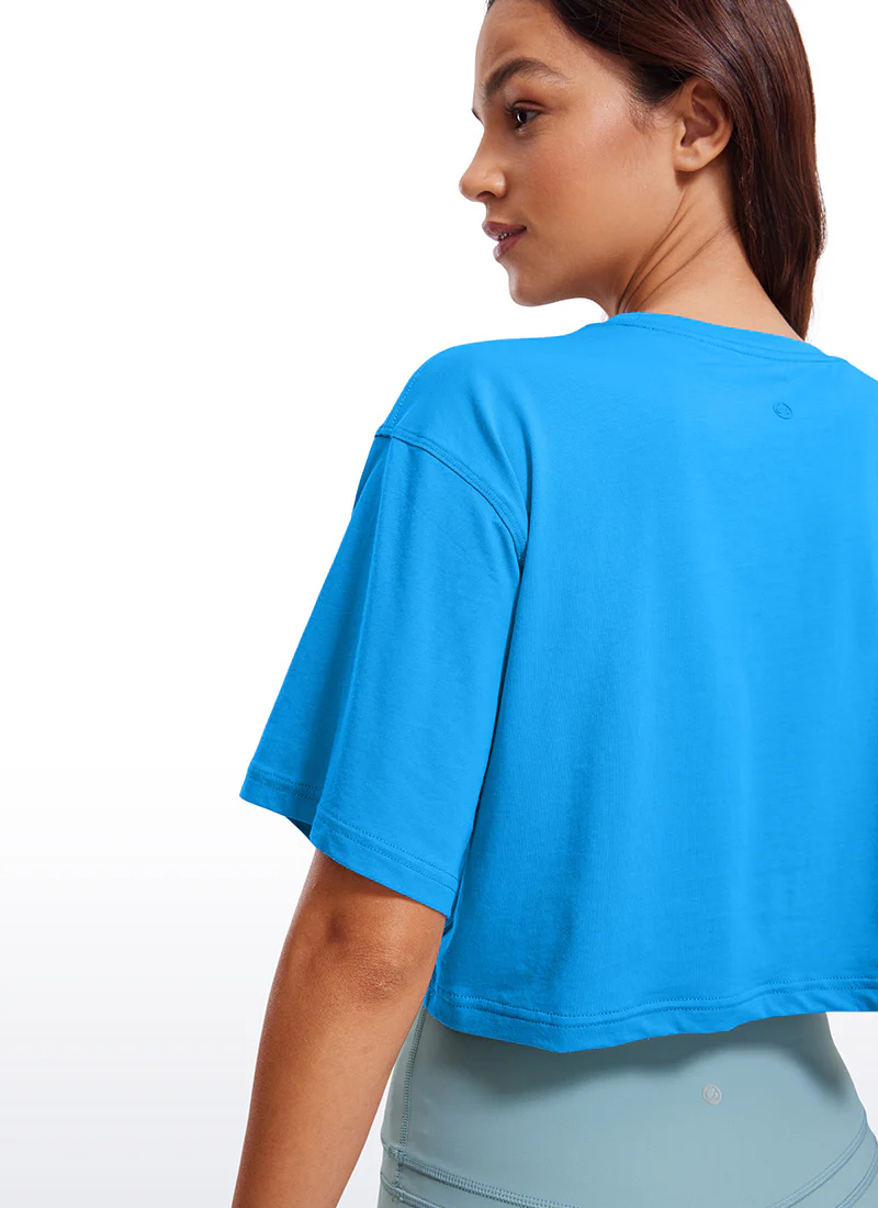 Pima Cotton Cropped Short Sleeve - Image 24