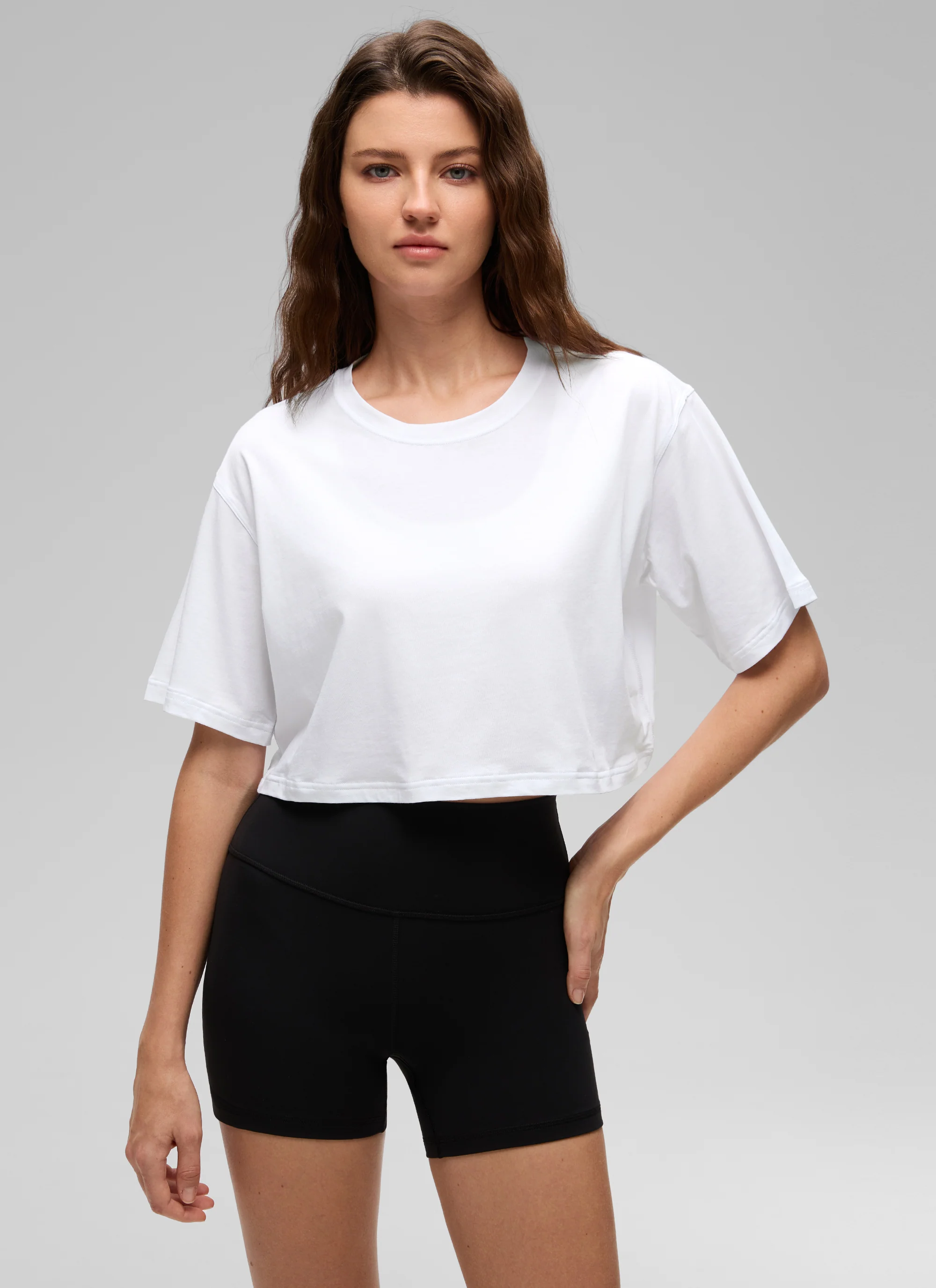Pima Cotton Cropped Short Sleeve - Image 5