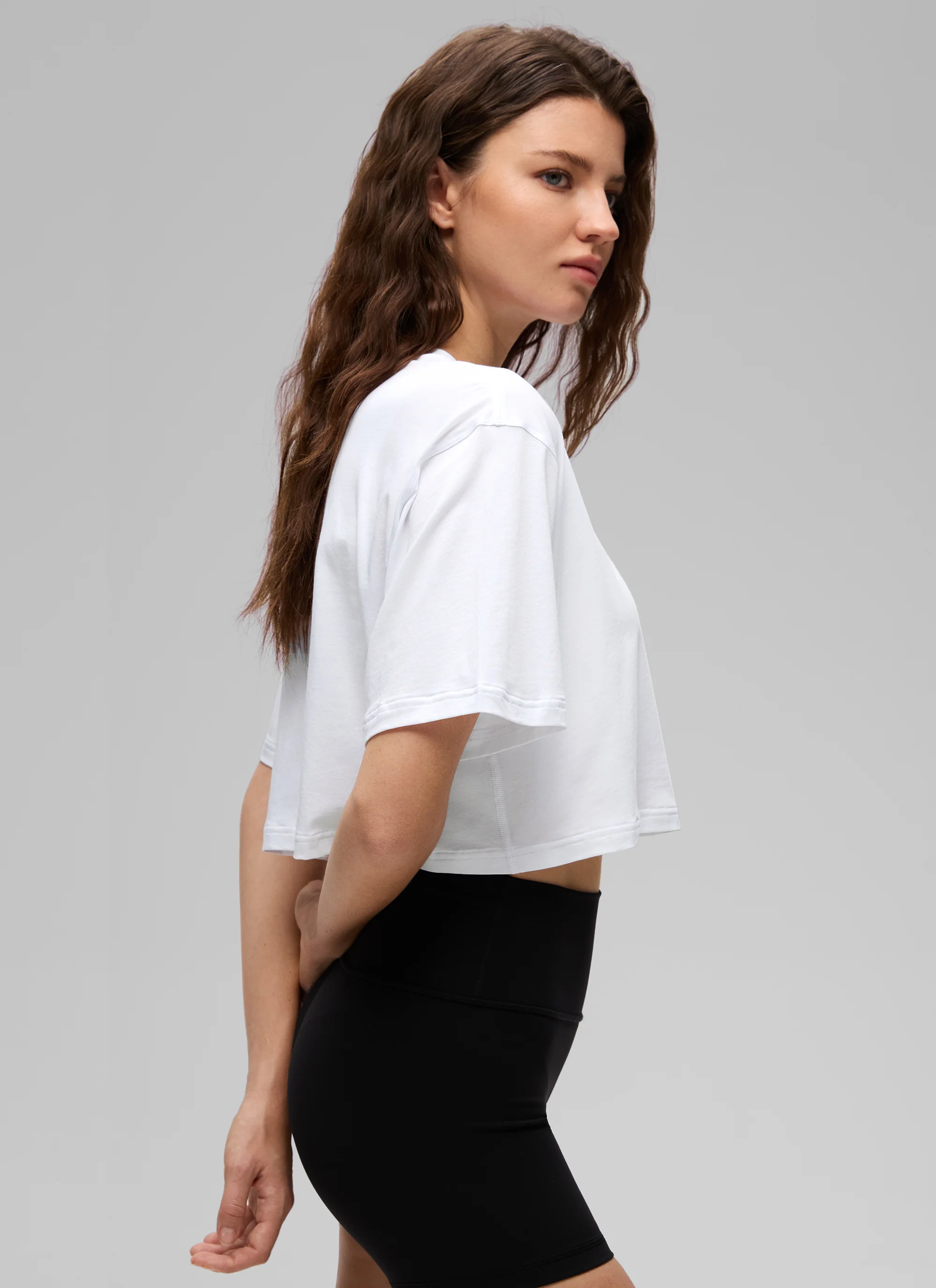 Pima Cotton Cropped Short Sleeve - Image 8