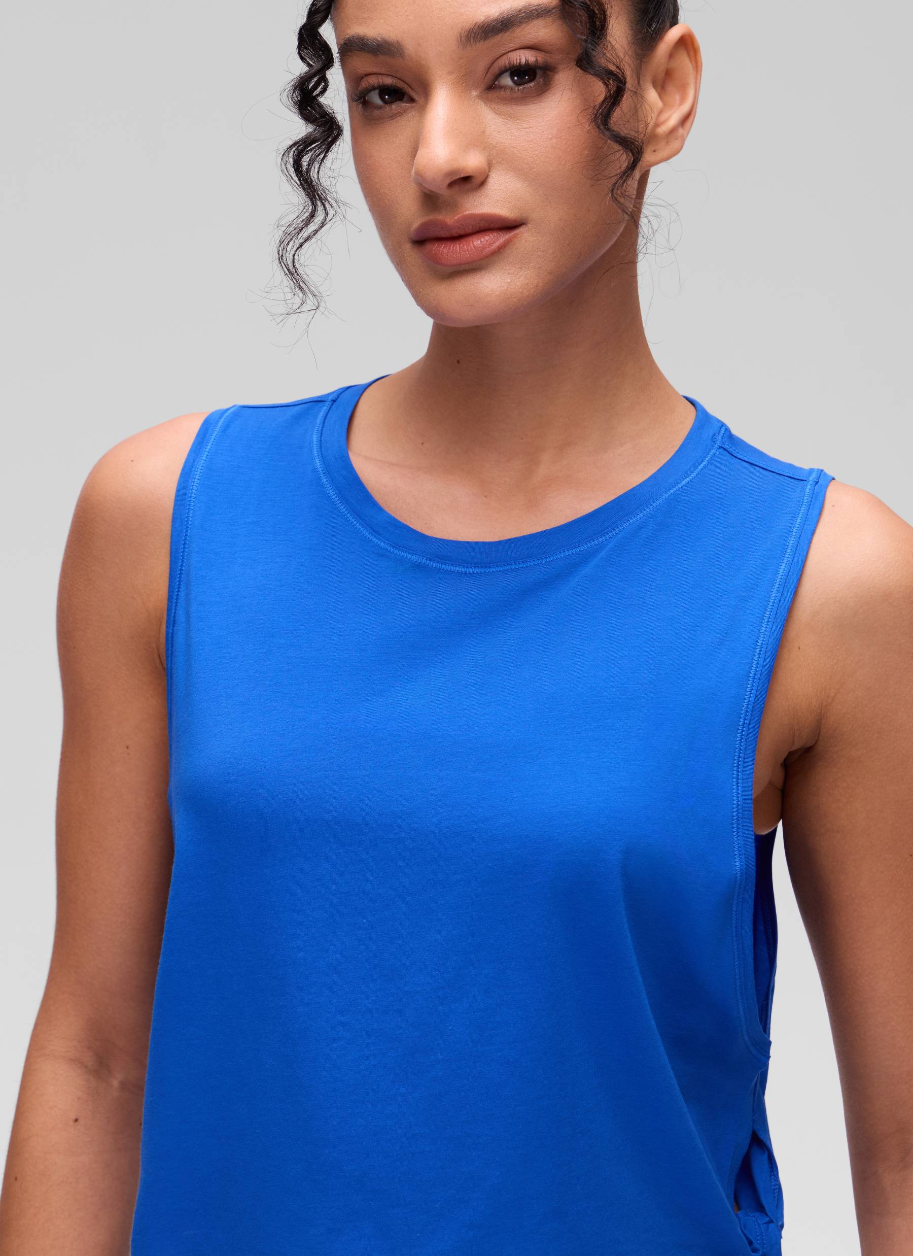 Pima Cotton Crop Deep Armhole Tank - Image 13