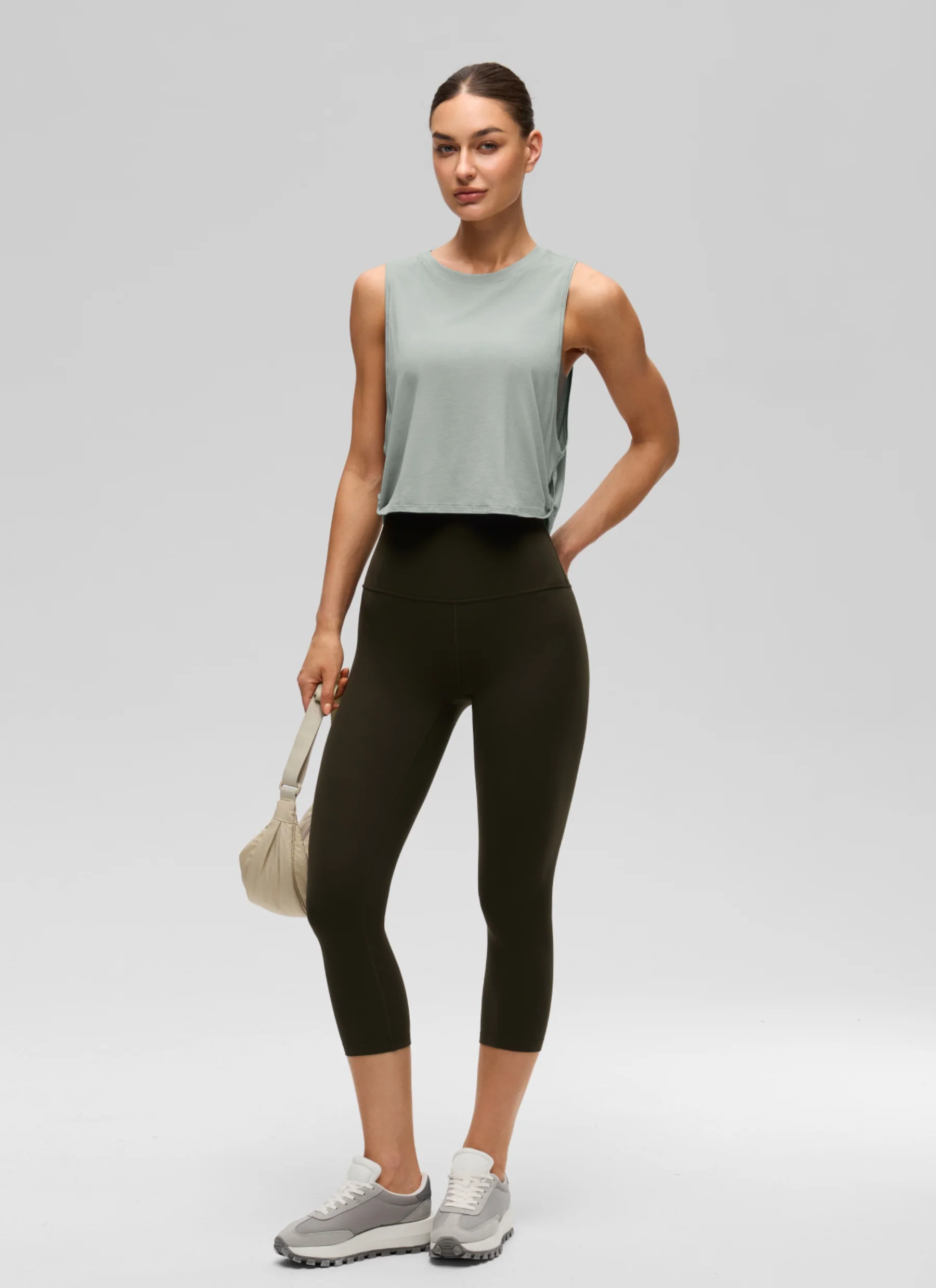 Pima Cotton Crop Deep Armhole Tank - Image 7