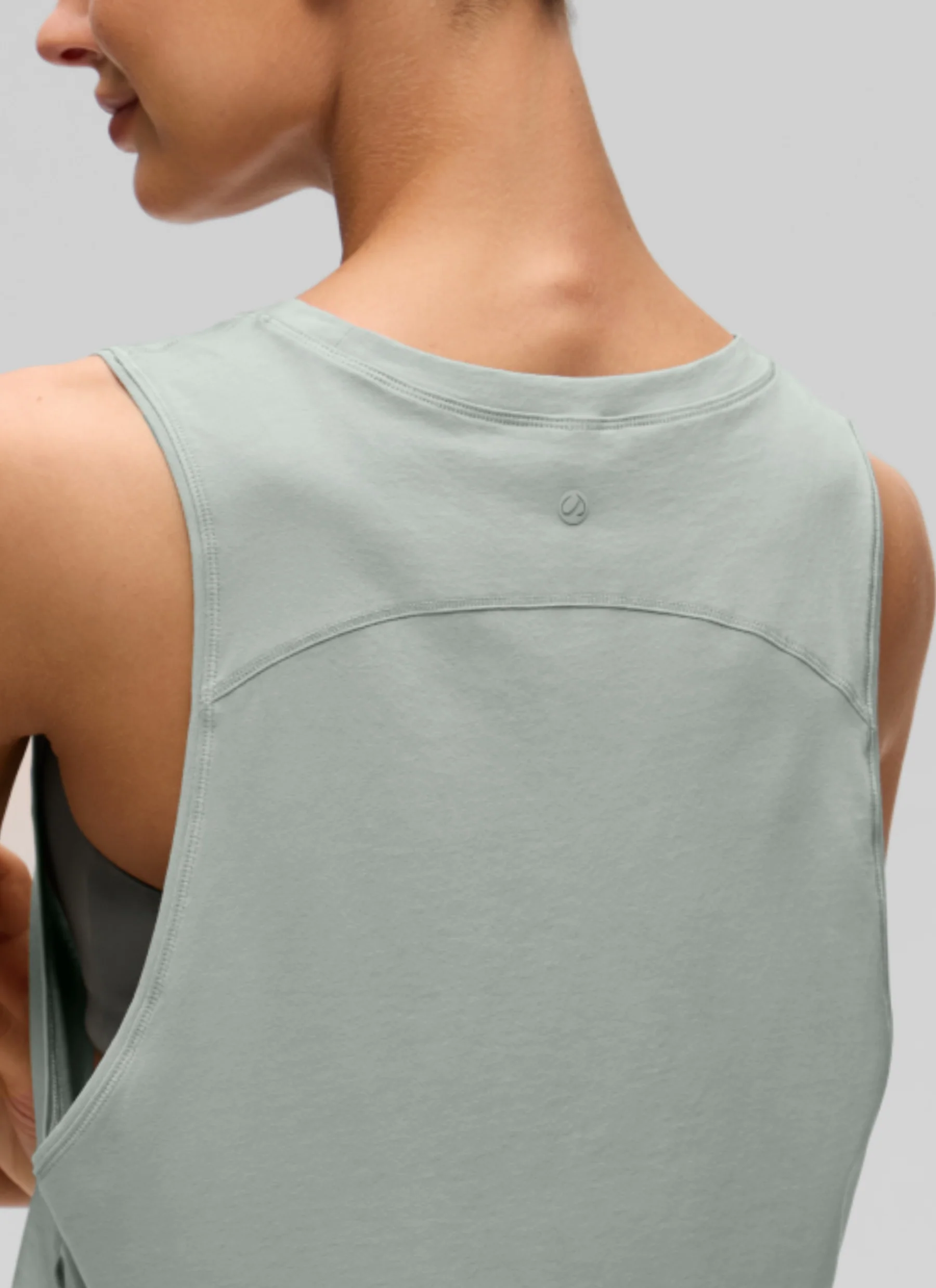 Pima Cotton Crop Deep Armhole Tank - Image 9