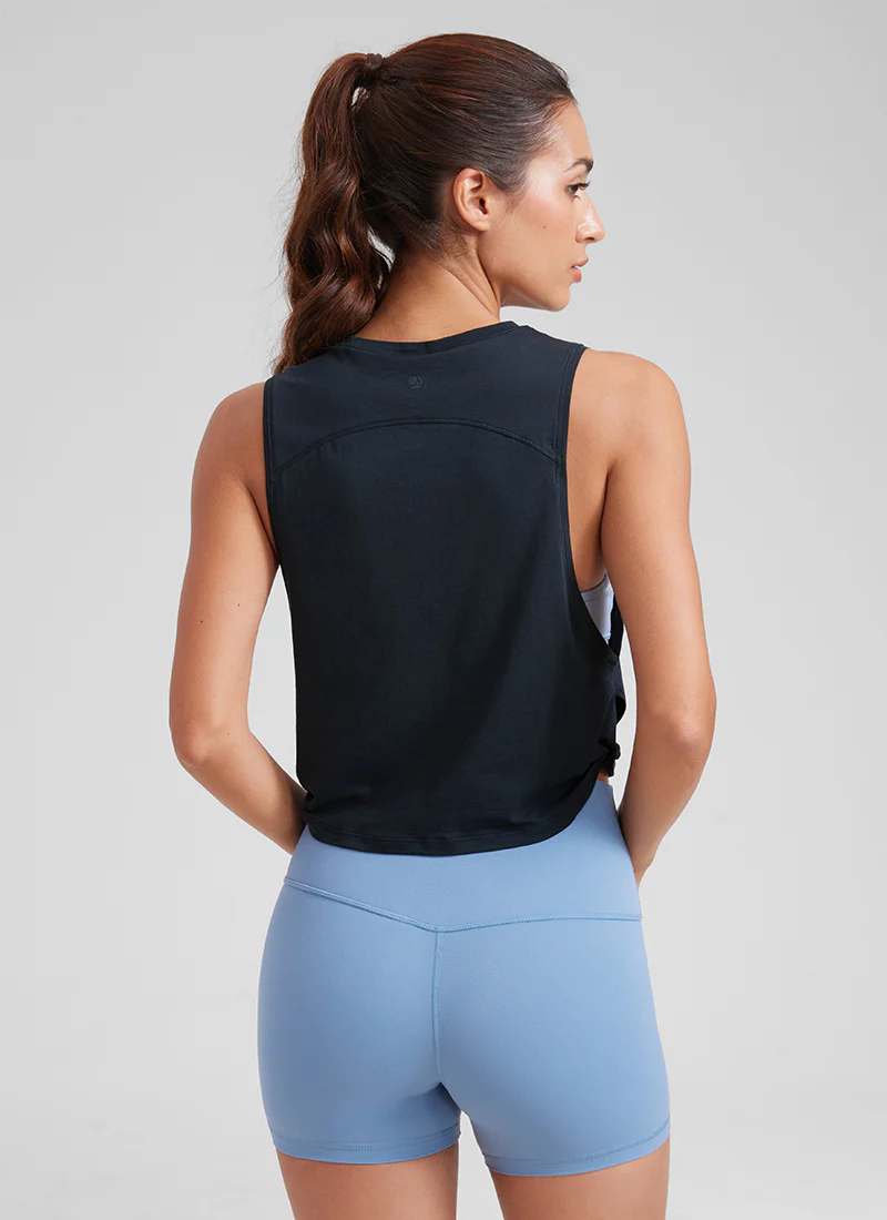 Pima Cotton Crop Deep Armhole Tank - Image 24