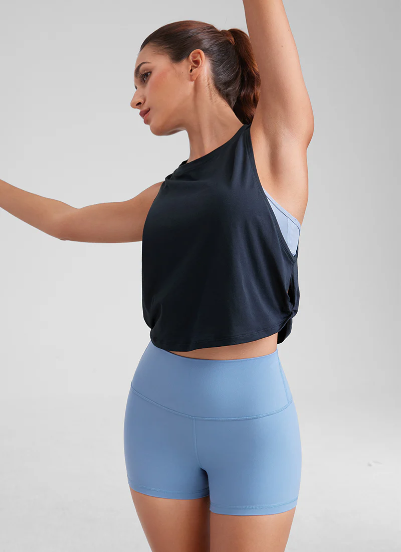 Pima Cotton Crop Deep Armhole Tank - Image 26
